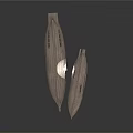 Two Old Weathered Wooden Ship Hull Sections With Holes And Grooves