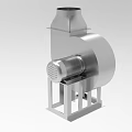 Heavy Duty Industrial Blower With Metal Stand Base Top Air Outlet And Motor