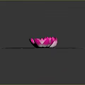 Stunning Pink Lotus Flowers with Fresh Green Leaves on Dark Background Water Plant