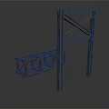 Sturdy Metal Industrial Equipment Frame with Vertical and Horizontal Cross Bracing Structure