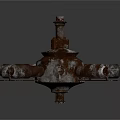 Vintage Radial Engine With Multiple Metal Cylinders And Rustic Mechanical Design