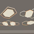 Modern Geometric Ceiling Lights With Hexagonal Shape And LED Glow For Contemporary Home Interiors 3d model