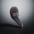 Traditional Handcrafted Wooden Mask As Ethnic Costume Accessory Art Piece Design