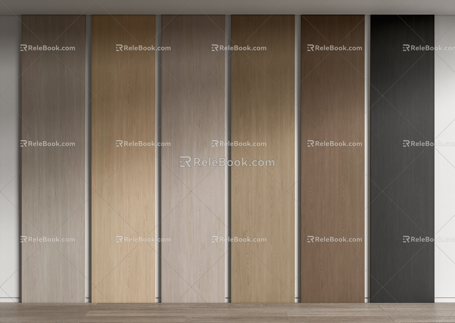 Modern wall panel wood veneer wall panel wood veneer background wall wall panel 3d model