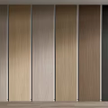 Various Wood Grain Vertical Wall Panels in Different Colors for Home Interior 3d model