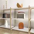 Modern Storage Shelf Bookshelf Data Display Rack 3d model