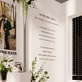 Fairy Tale 2024 Wedding Display With Couple Photo Flower Decorations And Wine Rack