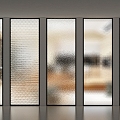 Glass partition screen 3d model