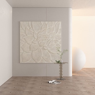 Modern plant painting decorative painting 3d model