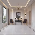 Luxurious Modern Living and Dining Room Interior With Crystal Chandelier Sofa and Fireplace Decor