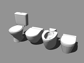 Modern toilet 3d model