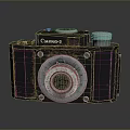 Vintage Camilla 2 Camera Electronic Device With Retro Design Black Body And Silver Lens