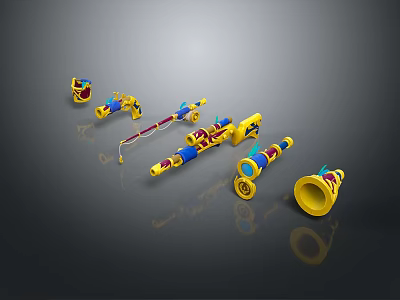 Colorful Kids Playground Equipment With Slides Swings Climbing Tubes And Activity Structures 3d model