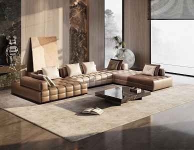 Modern Living Room Lawrence Sofa 3d model