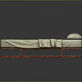Vintage Metal Bed With Carved Headboard Footboard And Light Colored Sheets