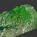 Scenic Mountain Landscape With Rugged Rocky Terrain And Ancient Fortress Structure