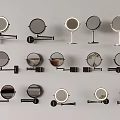 Rotating Folding Makeup Mirror Smart Dressing Mirror Beauty Mirror Wall Mounted Makeup Mirror 3d model