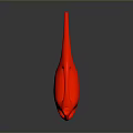 Red Streamlined Functional Household Kitchen Tool With Long Handle And Holes
