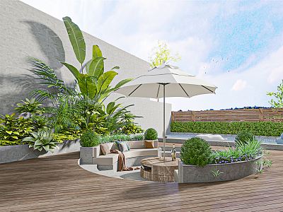 Roof Garden Modern Garden model