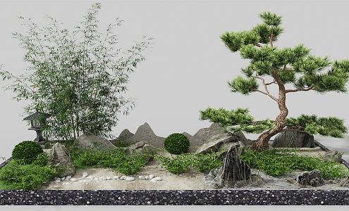 New Chinese landscape sketch 3d model