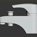 Modern Silver Metallic Faucet Design With Shiny Finish And Single Handle