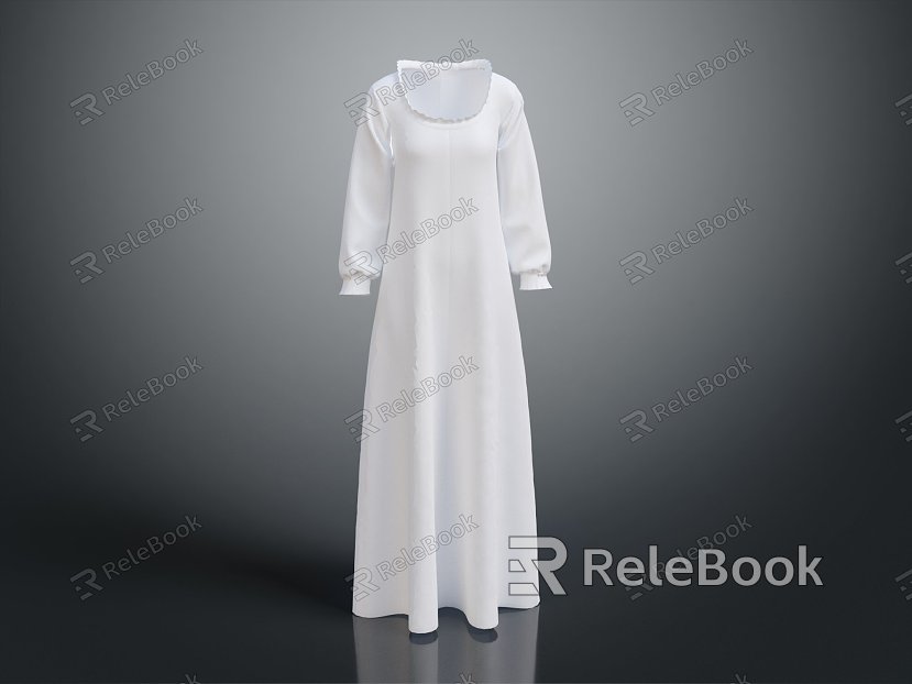 Modern Clothes Women's Jacket White Long Dress Classical Clothing Classical Clothing Classical Clothes Antique Clothing model