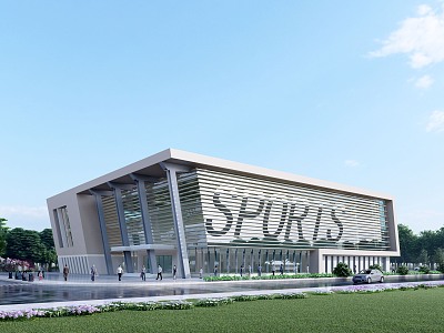 Modern Style School Sports Hall model