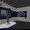 BEYOND MAX Exhibition Booth With Large Screen Ring Light And Modern Seating Area