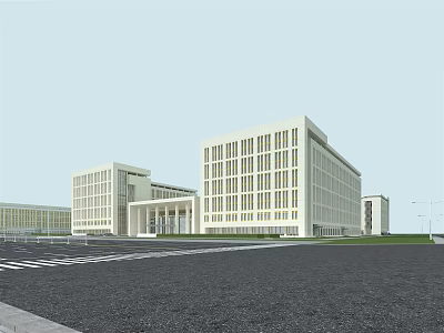 Modern Office Building Enterprise Office Building Industrial Park 3d model