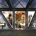 Historical Exhibition Hall with Jinpu Railway Bridge Structure and Mural Art Depicting Historical Scenes