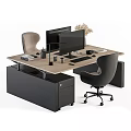 Modern Office Desk and Chair Computer Office Desk and Chair 3d model