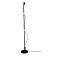 Modern Floor Lamp With Curved Design And Black Metal Stand For Living Room Decor