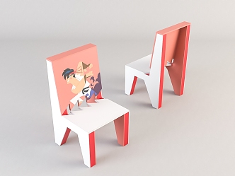 Modern Children's Chair Home Chair 3d model