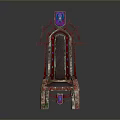 Ornate Colorful Chair Design With Intricate Carved Frame And Upholstered Seat