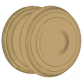 Golden Round Brass Door Knob With Shiny Decorative Surface And Classic Design