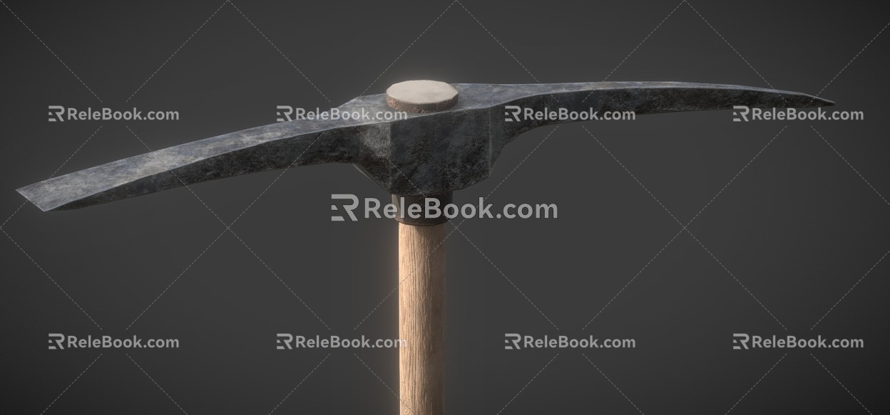 Pickaxe PBR Next Generation Iron Tool 3d model