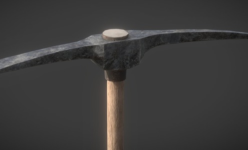 Pickaxe PBR Next Generation Iron Tool 3d model