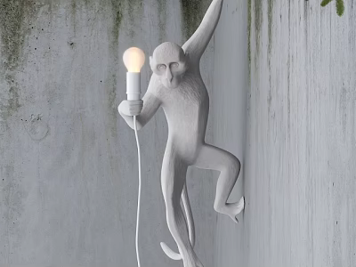 Monkey Shaped Wall Lamp With Creative Design For Modern Home Decorative Lighting 3d model