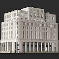 Classical European style Architecture With Multi story Design Arched Windows And Decorative Columns