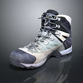 Durable Outdoor Hiking Boots With Gray Black Color Rubber Sole And Laces