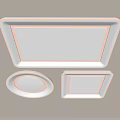Modern Ceiling Lights With Different Shapes Rectangular Round Square And LED Light Strips