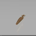 Copper Colored Aerospace Spacecraft Model With Detailed Surface Structure And Design