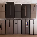 Various Models of Refrigerators and Freezers in Different Colors and Modern Designs