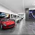 Car Dealership Showroom With Modern Design And Car Displays