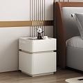 Style Bedroom Furniture Bedside Cabinet Full Lighting Safe Drawer 3d model