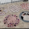 Colorful Round Rugs with Cute Animal and Floral Patterns for Home Decor