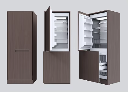 Modern Fridge Freezer 3d model