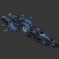 Sci-fi dreadnought ship 3d model