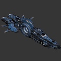 Sci-fi dreadnought ship 3d model