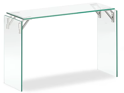 Modern Glass Side Table With Transparent Top And Minimalist Sleek Design 3d model